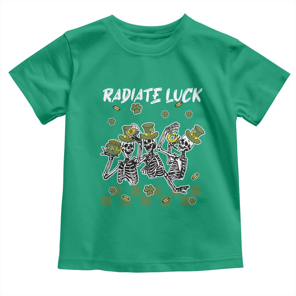 St Patrick's Day Toddler T Shirt Radiate Luck Funny Skeleton Radiology TS09 Irish Green Print Your Wear
