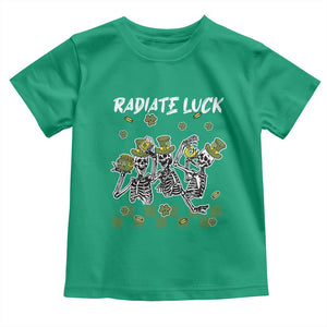 St Patrick's Day Toddler T Shirt Radiate Luck Funny Skeleton Radiology TS09 Irish Green Print Your Wear