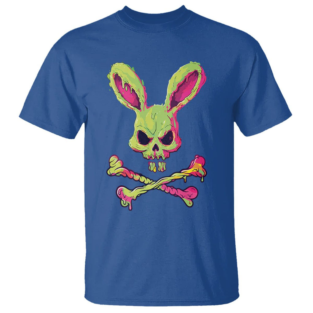 Easter Day T Shirt Bunny Skull Cross Bone Melting TS09 Royal Blue Printyourwear