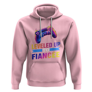 Engagement Hoodie Leveled Up To Fiancee Funny Gamer Newly Engaged Couple Matching TS09 Light Pink Printyourwear