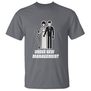 Funny Marriage T Shirt Under New Management Bachelor Bachelorette Party Couple Matching TS09 Charcoal Printyourwear