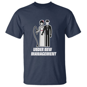 Funny Marriage T Shirt Under New Management Bachelor Bachelorette Party Couple Matching TS09 Navy Printyourwear