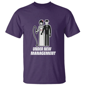 Funny Marriage T Shirt Under New Management Bachelor Bachelorette Party Couple Matching TS09 Purple Printyourwear
