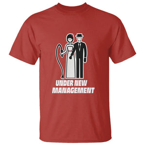 Funny Marriage T Shirt Under New Management Bachelor Bachelorette Party Couple Matching TS09 Red Printyourwear