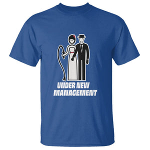 Funny Marriage T Shirt Under New Management Bachelor Bachelorette Party Couple Matching TS09 Royal Blue Printyourwear