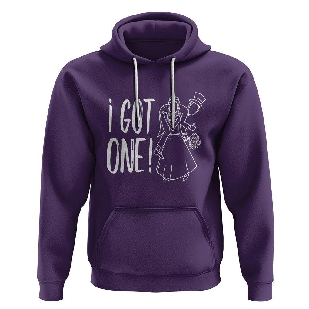 Funny Marriage Hoodie I Got One Bachelor Bachelorette Party Couple Matching TS09 Purple Printyourwear