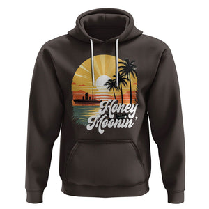 Honeymoon Hoodie Beach Trip Married Couple Matching TS09 Dark Chocolate Printyourwear