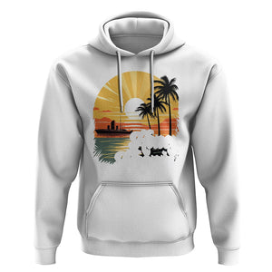 Honeymoon Hoodie Beach Trip Married Couple Matching TS09 White Printyourwear