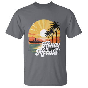 Honeymoon T Shirt Beach Trip Married Couple Matching TS09 Charcoal Printyourwear