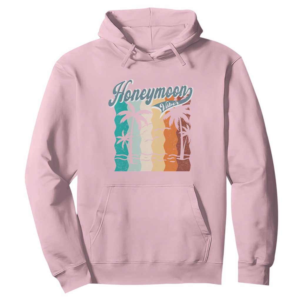 Honeymoon Vibe Hoodie Beach Trip Married Couple Matching TS09 Light Pink Print Your Wear