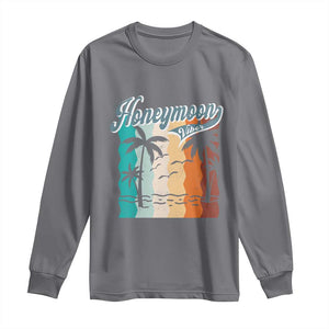 Honeymoon Vibe Long Sleeve Shirt Beach Trip Married Couple Matching TS09 Charcoal Print Your Wear