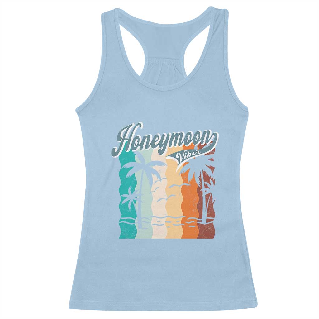 Honeymoon Vibe Racerback Tank Top Beach Trip Married Couple Matching TS09 Light Blue Print Your Wear