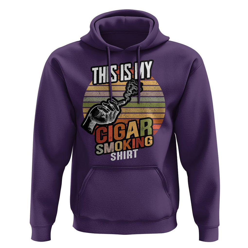 This Is My Cigar Smoking Hoodie TS09 Purple Print Your Wear