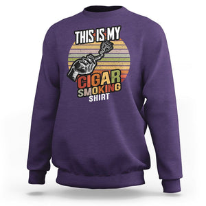This Is My Cigar Smoking Sweatshirt TS09 Purple Print Your Wear