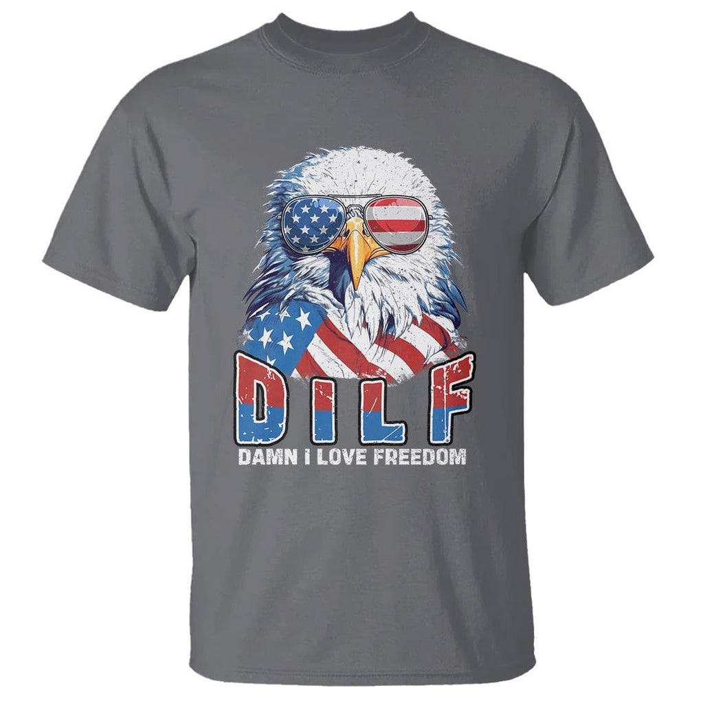 Funny 4th Of July T Shirt Damn I Love Freedom TS09 Charcoal Print Your Wear