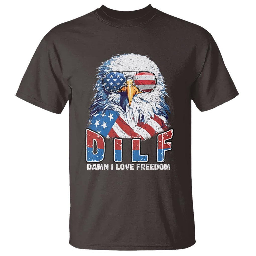 Funny 4th Of July T Shirt Damn I Love Freedom TS09 Dark Chocolate Print Your Wear