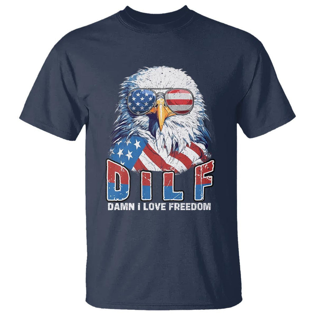 Funny 4th Of July T Shirt Damn I Love Freedom TS09 Navy Print Your Wear