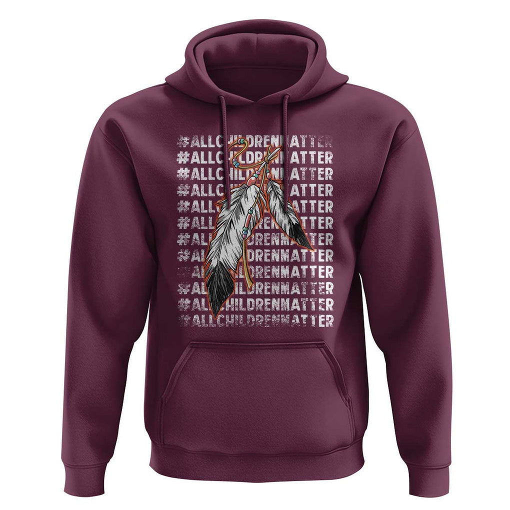 Orange Shirt Day Hoodie All Children Matter Indigenous Children TS09 Maroon Print Your Wear