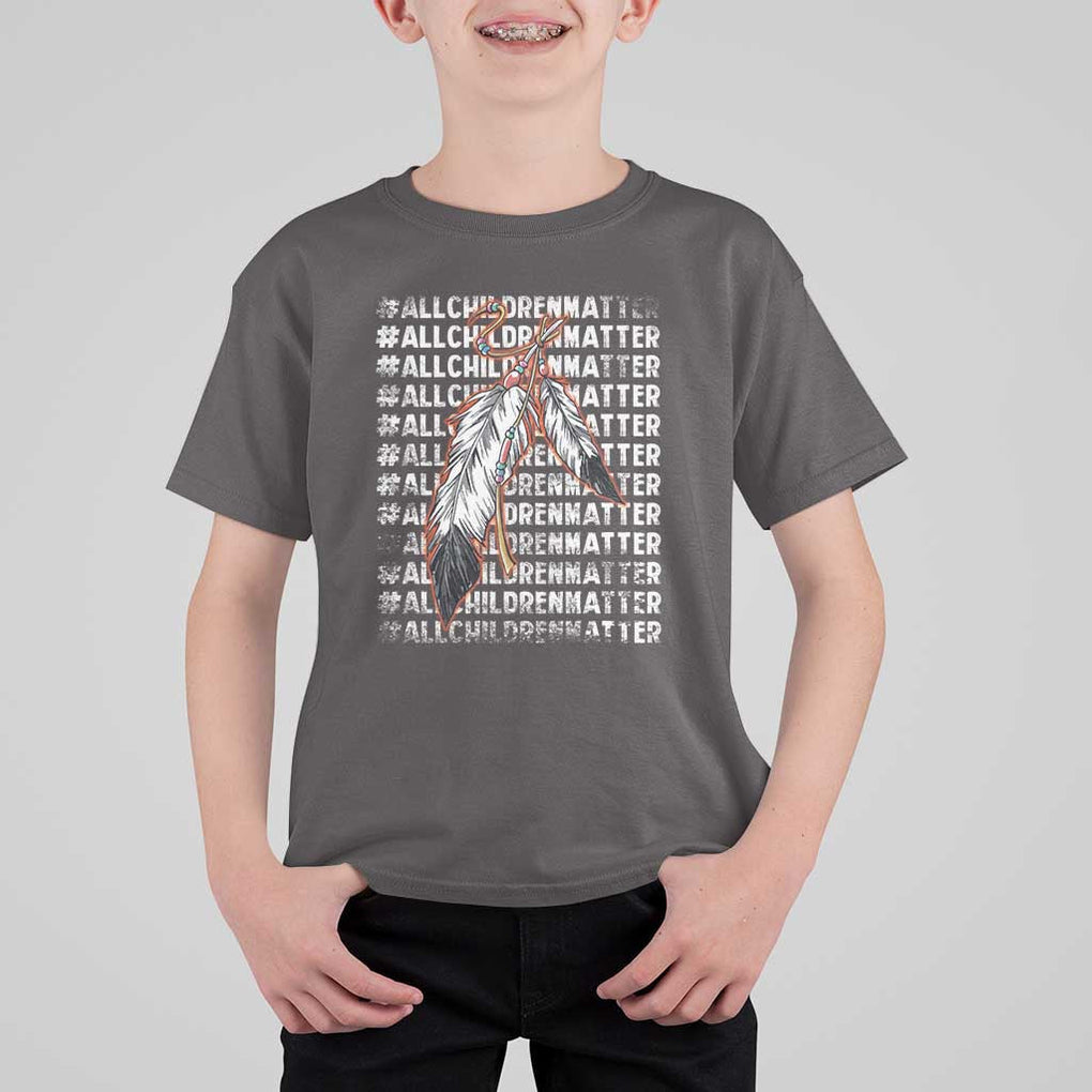 Orange Shirt Day T Shirt For Kid All Children Matter Indigenous Children TS09 Dark Chocolate Print Your Wear