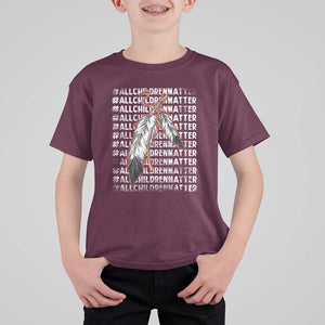 Orange Shirt Day T Shirt For Kid All Children Matter Indigenous Children TS09 Maroon Print Your Wear