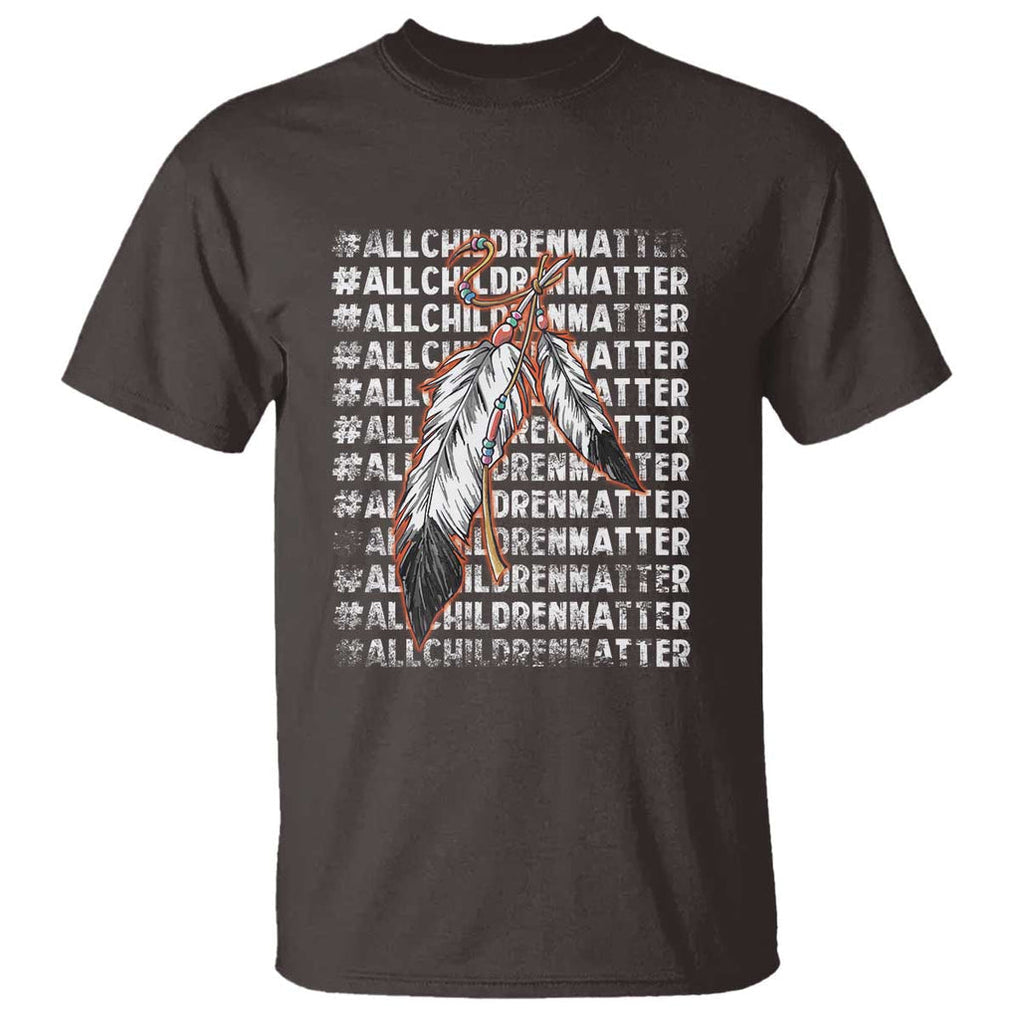 Orange Shirt Day T Shirt All Children Matter Indigenous Children TS09 Dark Chocolate Print Your Wear
