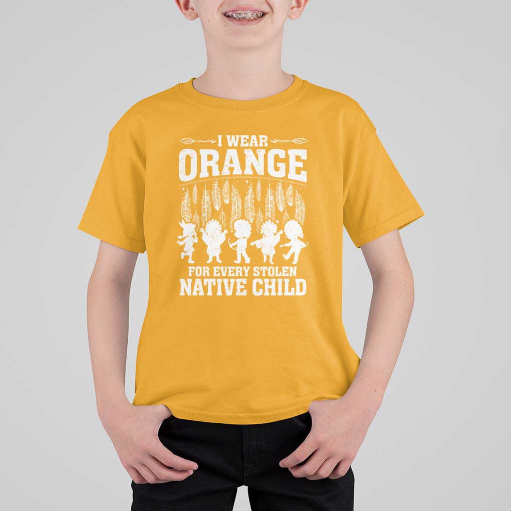 Orange For Native Child T Shirt For Kid Truth And Reconciliation Indigenous Children TS09 Gold Print Your Wear