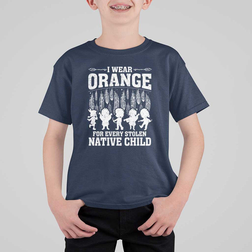 Orange For Native Child T Shirt For Kid Truth And Reconciliation Indigenous Children TS09 Navy Print Your Wear