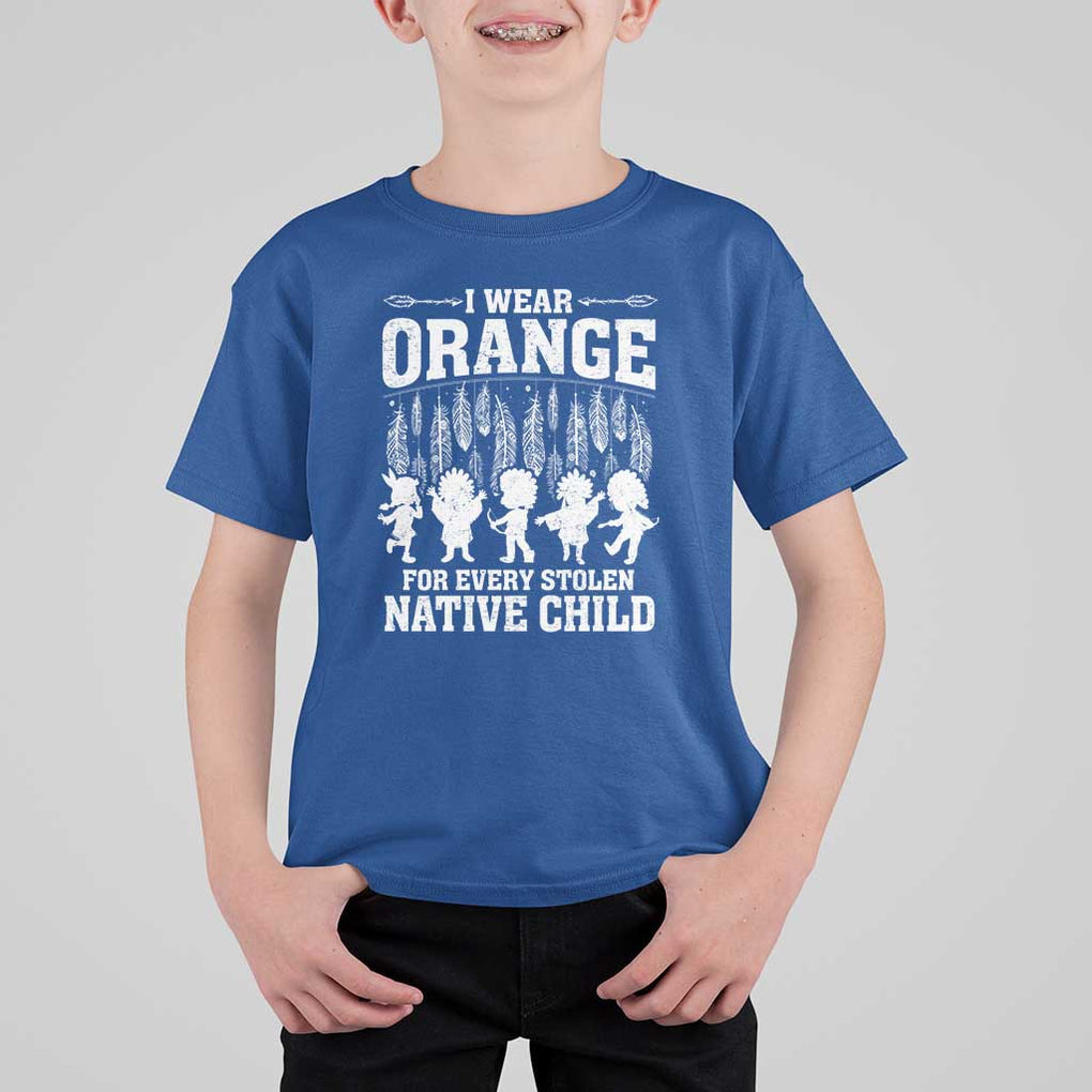 Orange For Native Child T Shirt For Kid Truth And Reconciliation Indigenous Children TS09 Royal Blue Print Your Wear
