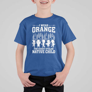 Orange For Native Child T Shirt For Kid Truth And Reconciliation Indigenous Children TS09 Royal Blue Print Your Wear