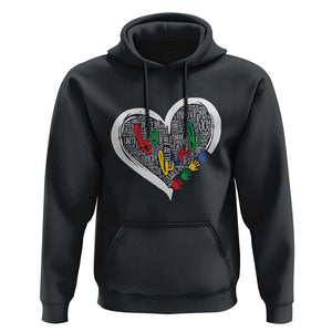 Unity Day Hoodie Orange Heart Be Kind Anti Bullying TS09 Black Print Your Wear