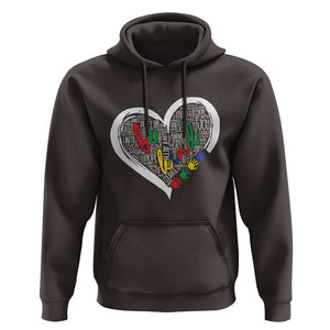 Unity Day Hoodie Orange Heart Be Kind Anti Bullying TS09 Dark Chocolate Print Your Wear