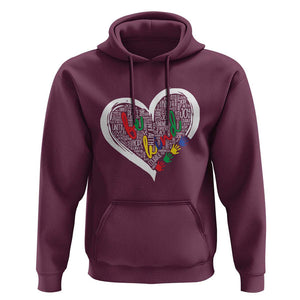 Unity Day Hoodie Orange Heart Be Kind Anti Bullying TS09 Maroon Print Your Wear