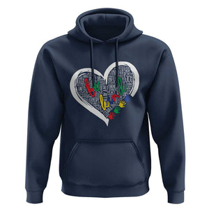 Unity Day Hoodie Orange Heart Be Kind Anti Bullying TS09 Navy Print Your Wear