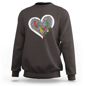 Unity Day Sweatshirt Orange Heart Be Kind Anti Bullying TS09 Dark Chocolate Print Your Wear