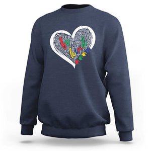 Unity Day Sweatshirt Orange Heart Be Kind Anti Bullying TS09 Navy Print Your Wear