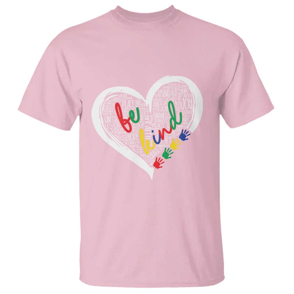 Unity Day T Shirt Orange Heart Be Kind Anti Bullying TS09 Light Pink Print Your Wear