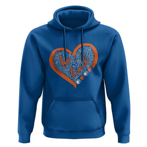 Anti Bullying Hoodie Orange Heart Be Kind Unity Day TS09 Royal Blue Print Your Wear