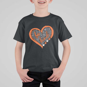 Anti Bullying T Shirt For Kid Orange Heart Be Kind Unity Day TS09 Black Print Your Wear