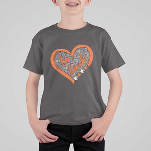 Anti Bullying T Shirt For Kid Orange Heart Be Kind Unity Day TS09 Dark Chocolate Print Your Wear