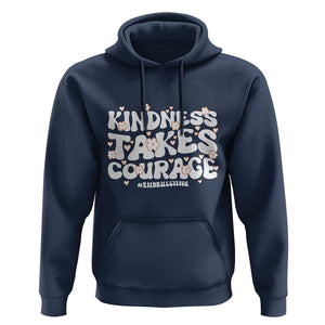 Be Kind Hoodie Kindness Takes Courage End Bullying TS09 Navy Print Your Wear