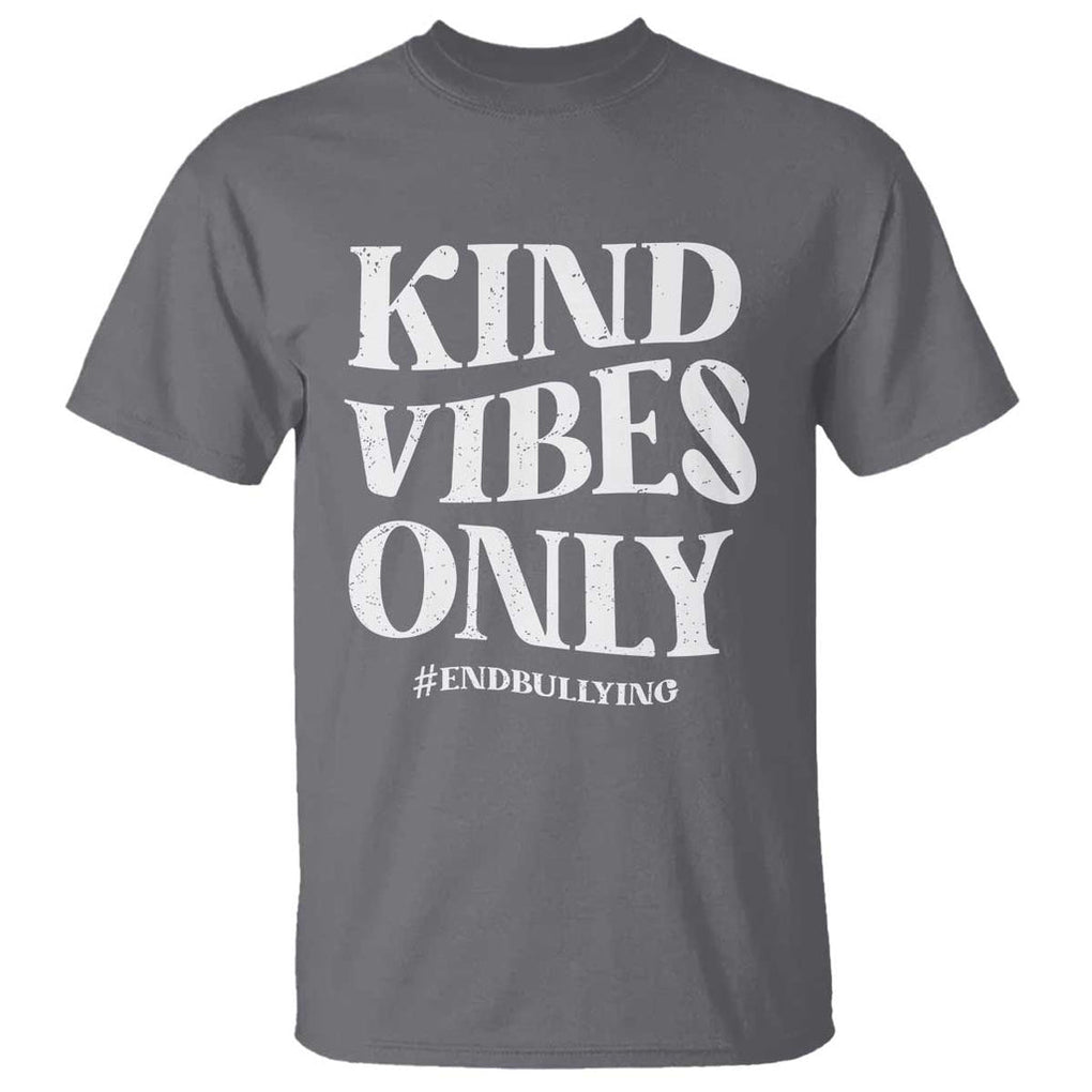 Unity Day T Shirt Kind Vibes Only End Bullying TS09 Charcoal Print Your Wear