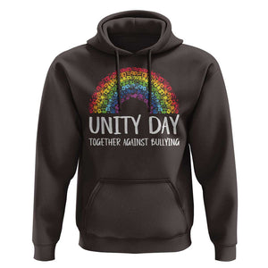Unity Day Hoodie Together Against Bullying Rainbow Anti Bully TS09 Dark Chocolate Print Your Wear
