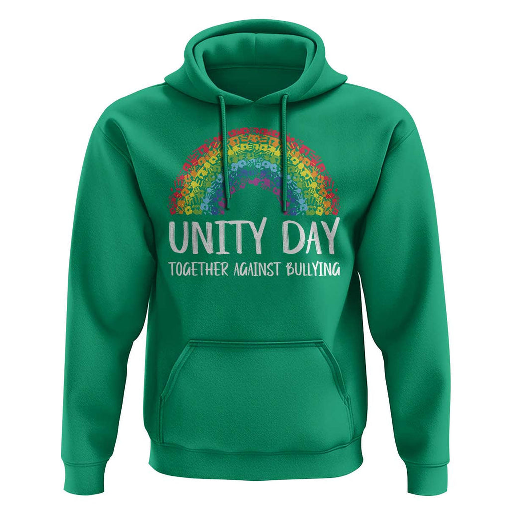 Unity Day Hoodie Together Against Bullying Rainbow Anti Bully TS09 Irish Green Print Your Wear