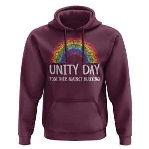 Unity Day Hoodie Together Against Bullying Rainbow Anti Bully TS09 Maroon Print Your Wear
