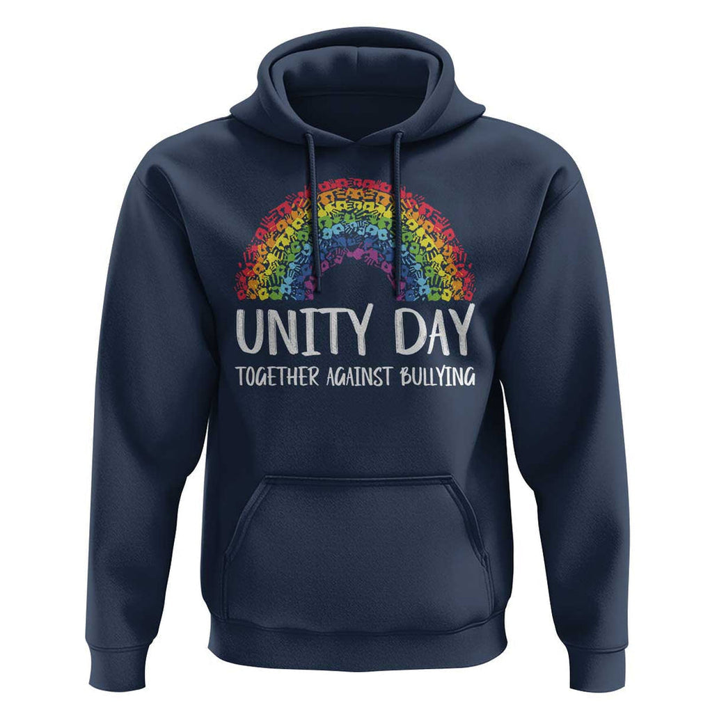 Unity Day Hoodie Together Against Bullying Rainbow Anti Bully TS09 Navy Print Your Wear