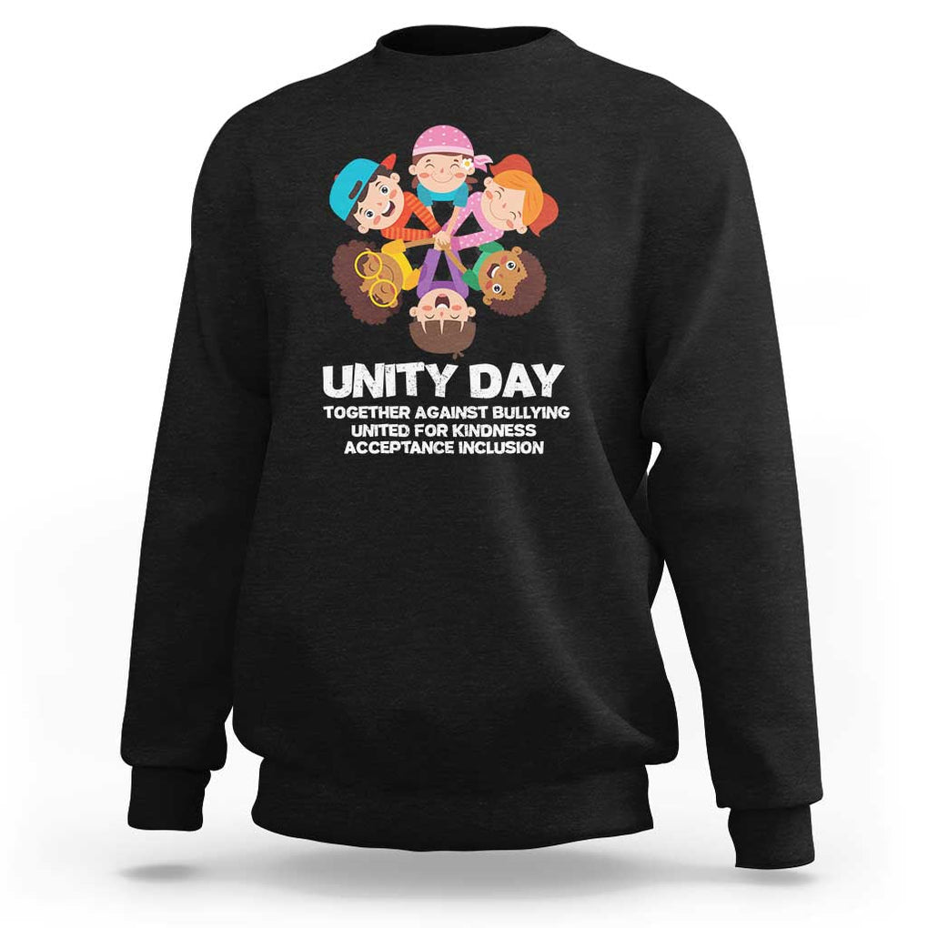 Unity Day Sweatshirt Together Against Bullying Cute Kids End Bullying TS09 Black Print Your Wear