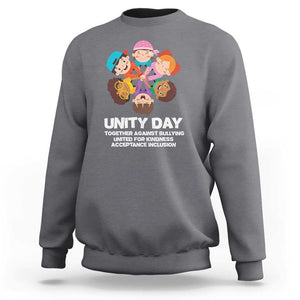 Unity Day Sweatshirt Together Against Bullying Cute Kids End Bullying TS09 Charcoal Print Your Wear