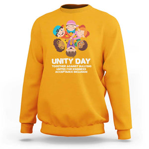 Unity Day Sweatshirt Together Against Bullying Cute Kids End Bullying TS09 Gold Print Your Wear