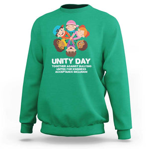 Unity Day Sweatshirt Together Against Bullying Cute Kids End Bullying TS09 Irish Green Print Your Wear