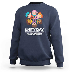 Unity Day Sweatshirt Together Against Bullying Cute Kids End Bullying TS09 Navy Print Your Wear
